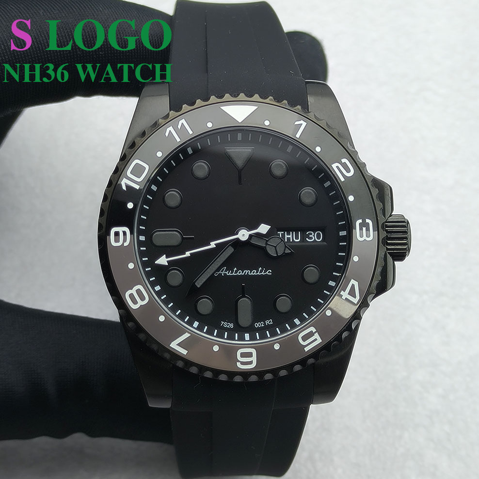 Watch Winder Compact - 40MM NH36 Watch Black Men's Stainless