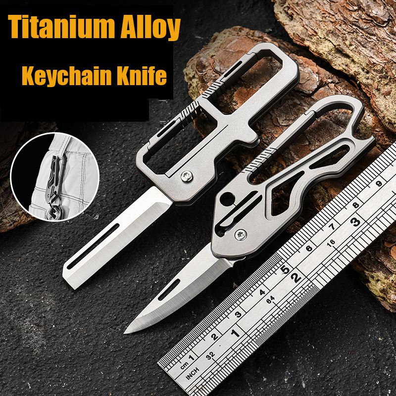 Multitool Credit Card - Titanium Alloy Keychain Folding Knife D2