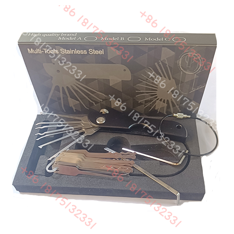 Edc Carry Pocket Knife - Head Exchangeable 24PCS Stainless Lock Pick