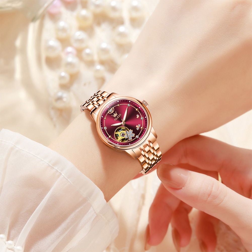 Rose Gold Wine Red Luxury Casu - Watch Winder Compact reseña y precio