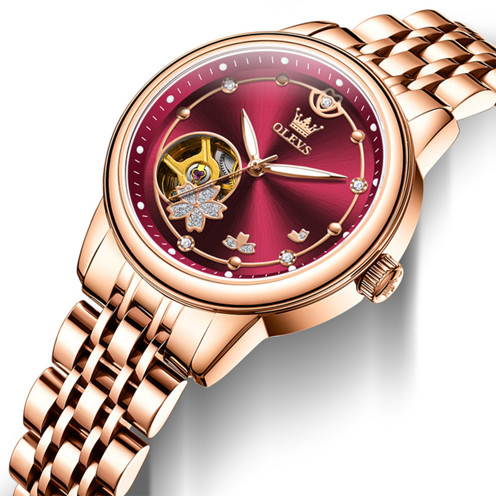 Rose Gold Wine Red Luxury Casu - Watch Winder Compact reseña y precio