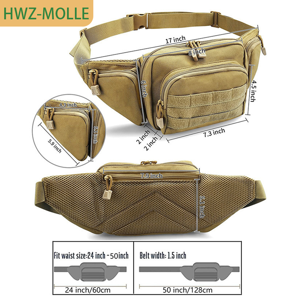 Tactical Molle Fanny Pack Wais - Edc Concealed Carry Fanny Pack reseña y precio