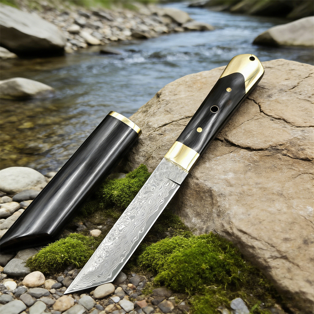 High Hardness Damascus Blade E - Edc Pocket Carry Fixed Blade reseña y precio