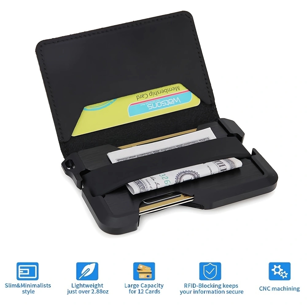 Men Smart Metal EDC Wallets wi - Edc Carry Card reseña y precio