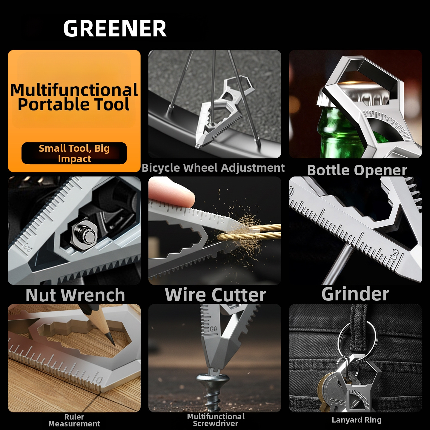 GREENER EDC Keychain Multi Too - Appendix Carry Edc reseña y precio