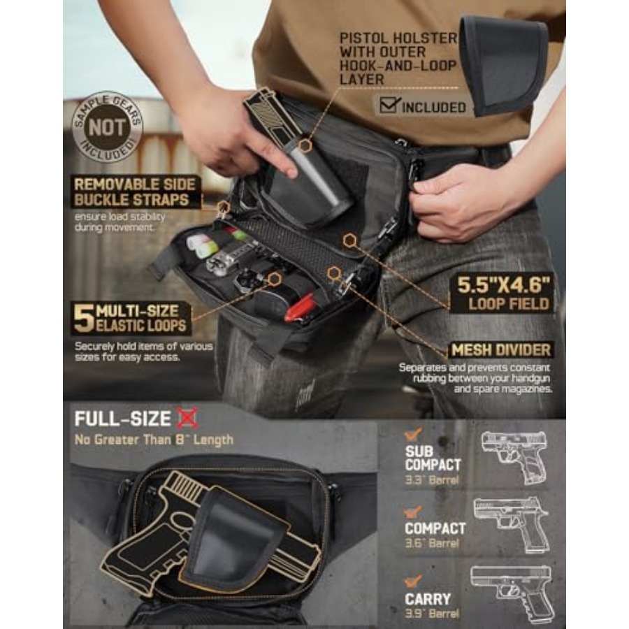 Tactical Concealed Carry Fanny - Edc Concealed Carry Fanny Pack reseña y precio