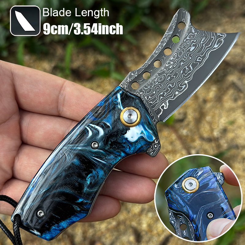 Handmade Damascus Steel Pocket - Edc Carry Pocket Knife reseña y precio