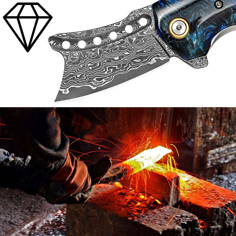 Handmade Damascus Steel Pocket - Edc Carry Pocket Knife reseña y precio