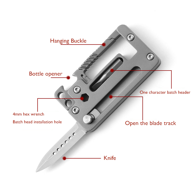 5 IN 1 Titanium Alloy Keychain - Multitool Credit Card reseña y precio