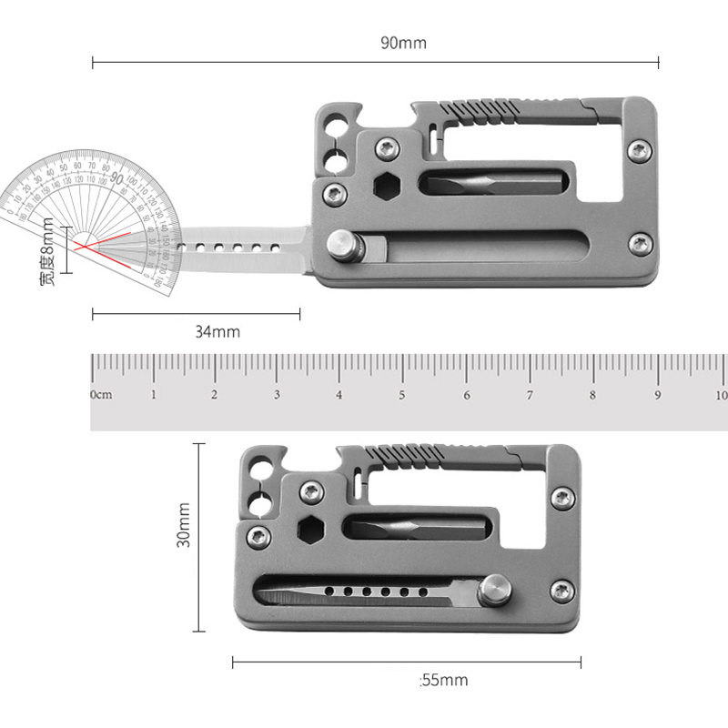 5 IN 1 Titanium Alloy Keychain - Multitool Credit Card reseña y precio