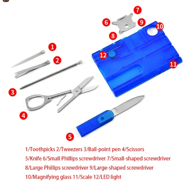 12 In 1 Pocket Credit Card Por - Multitool Credit Card reseña y precio