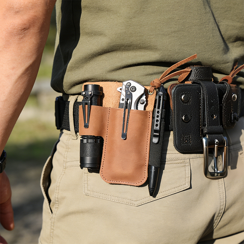 EDC Leather Flashlight Tool Ho - Edc Carry Belt reseña y precio