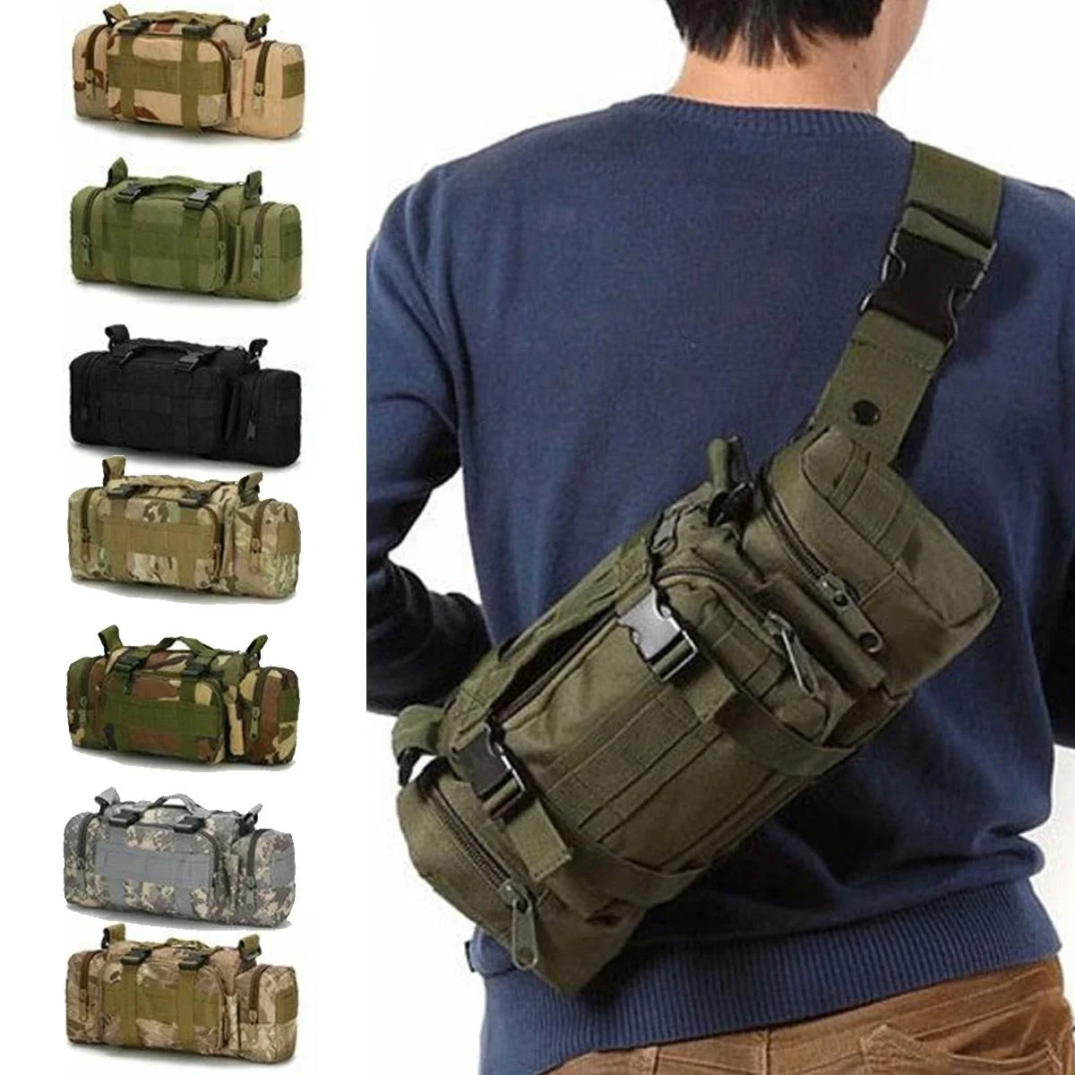 Duffel Waist Bag Molle Waterpr - Edc Carry Fanny Pack reseña y precio