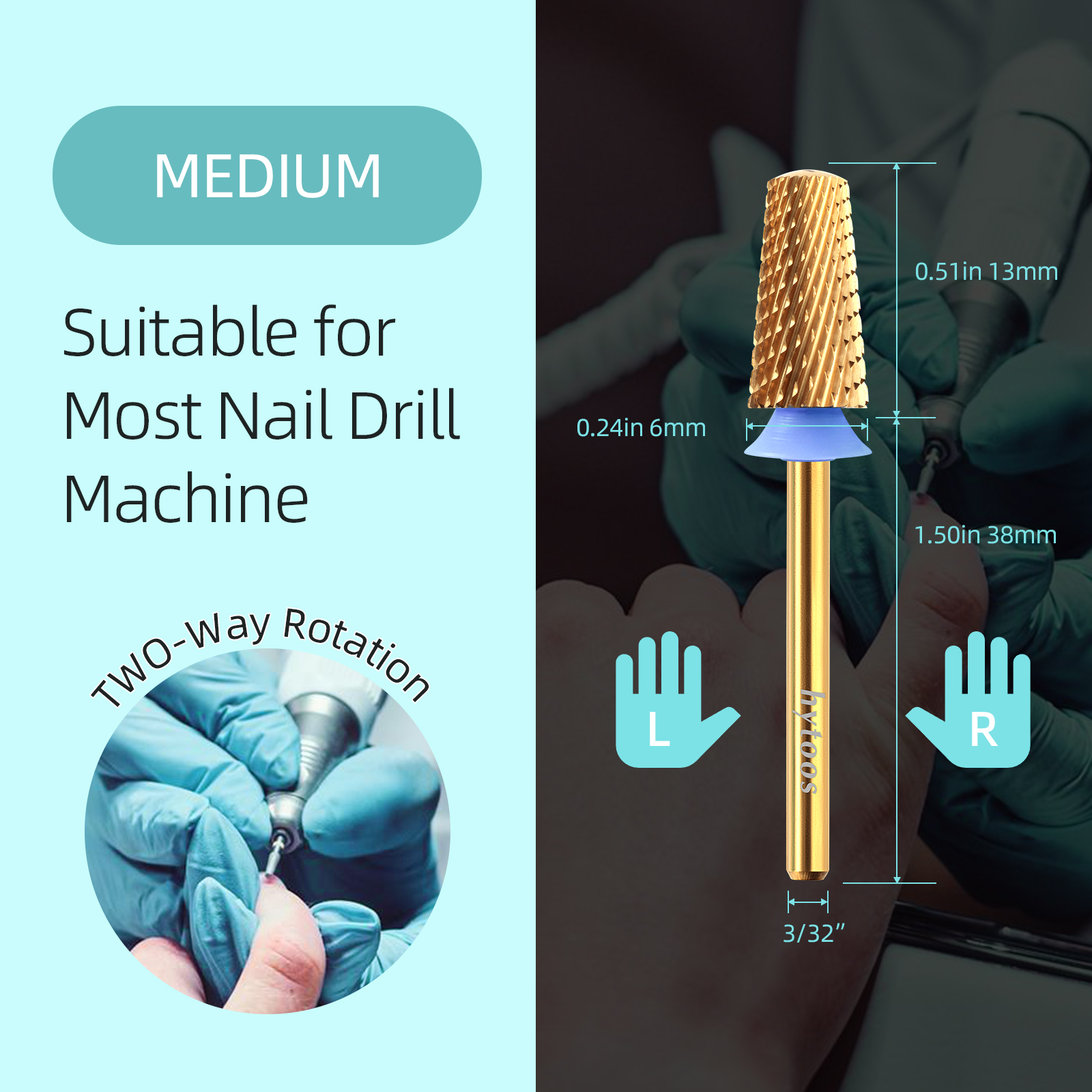 HYTOOS Titanium Safety Tapered - Nail File Titanium reseña y precio