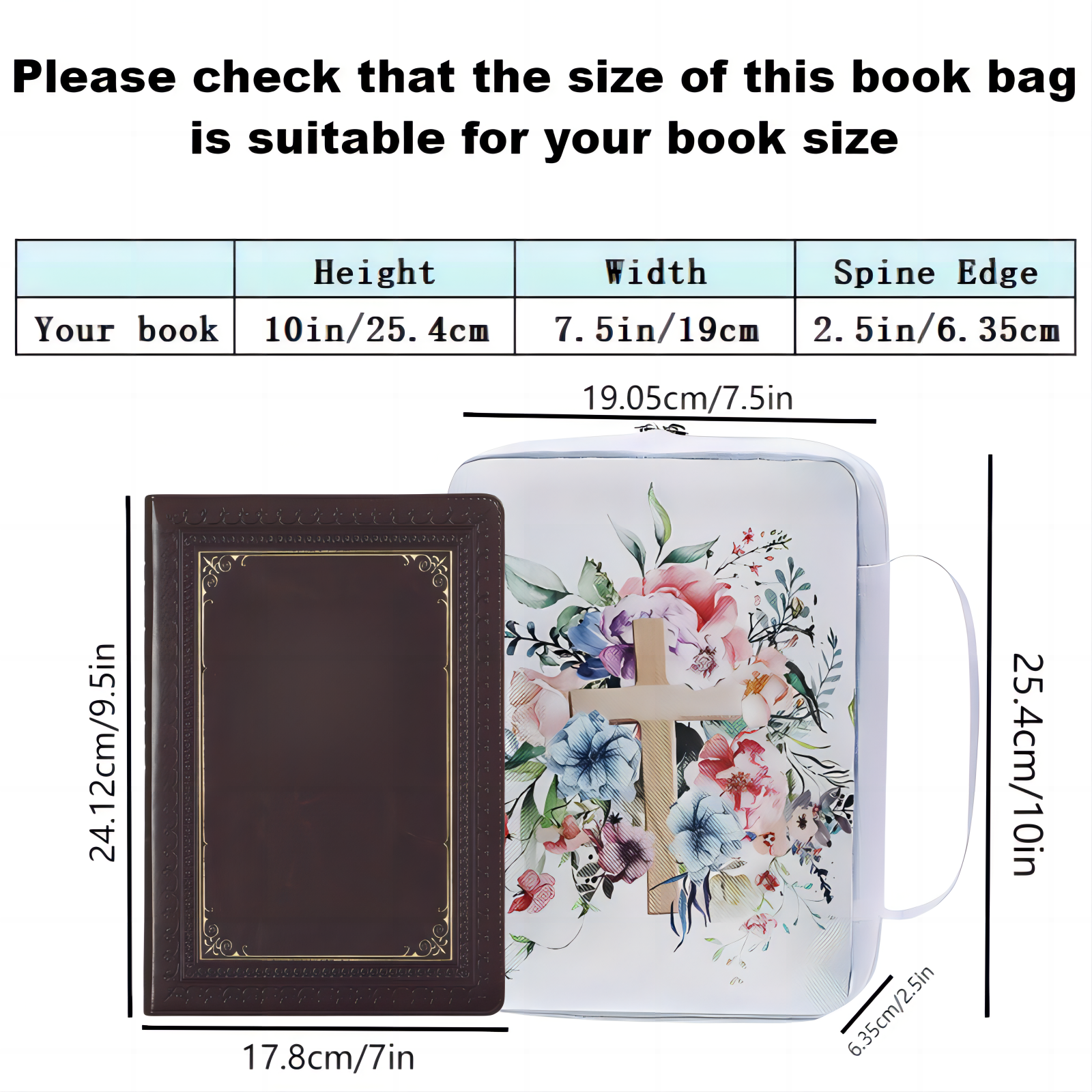Bible Cover, Floral Bible Case - Edc Carry Bag reseña y precio
