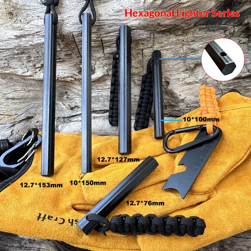 Hand Woven Rope Hexagonal Flin - Ferro Rod Striker reseña y precio