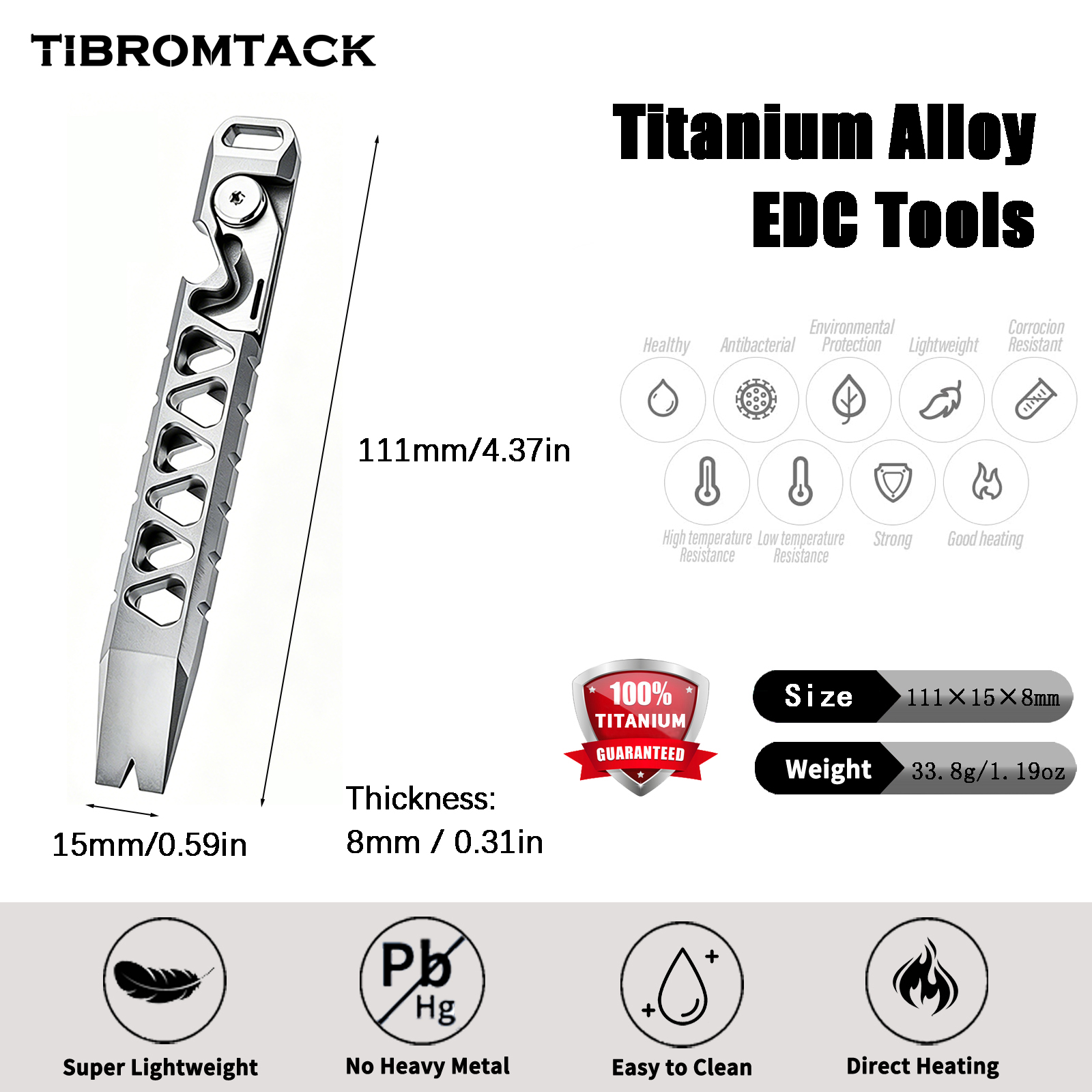 TIBROMTACK Titanium Multi-Func - Edc Every Day Carry おもちゃ reseña y precio