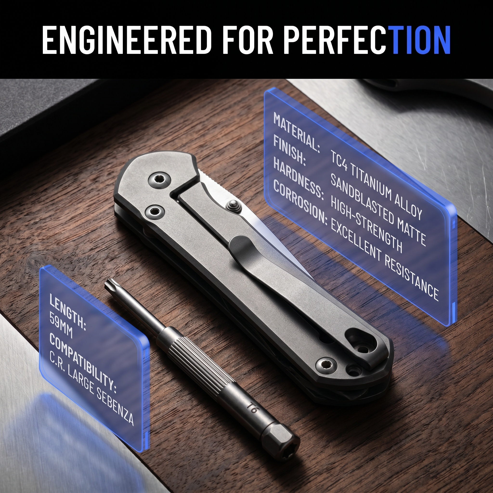 TC4 Titanium Pocket Clip For C - Edc Carry Pocket Knife reseña y precio