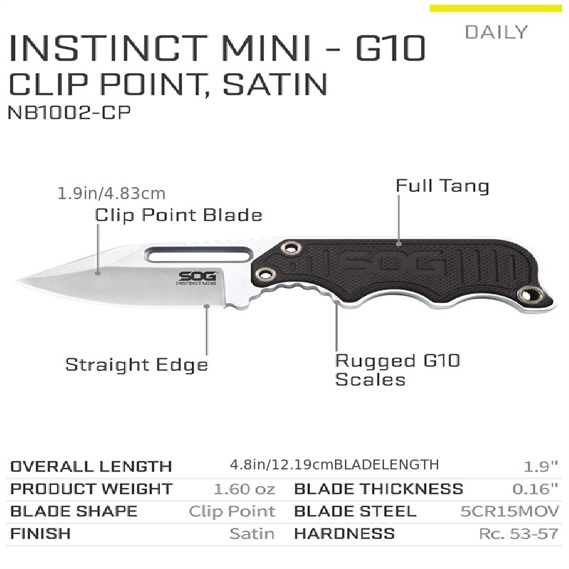 5CR15 stainless steel lightwei - Edc Fixed Blade Deep Carry reseña y precio