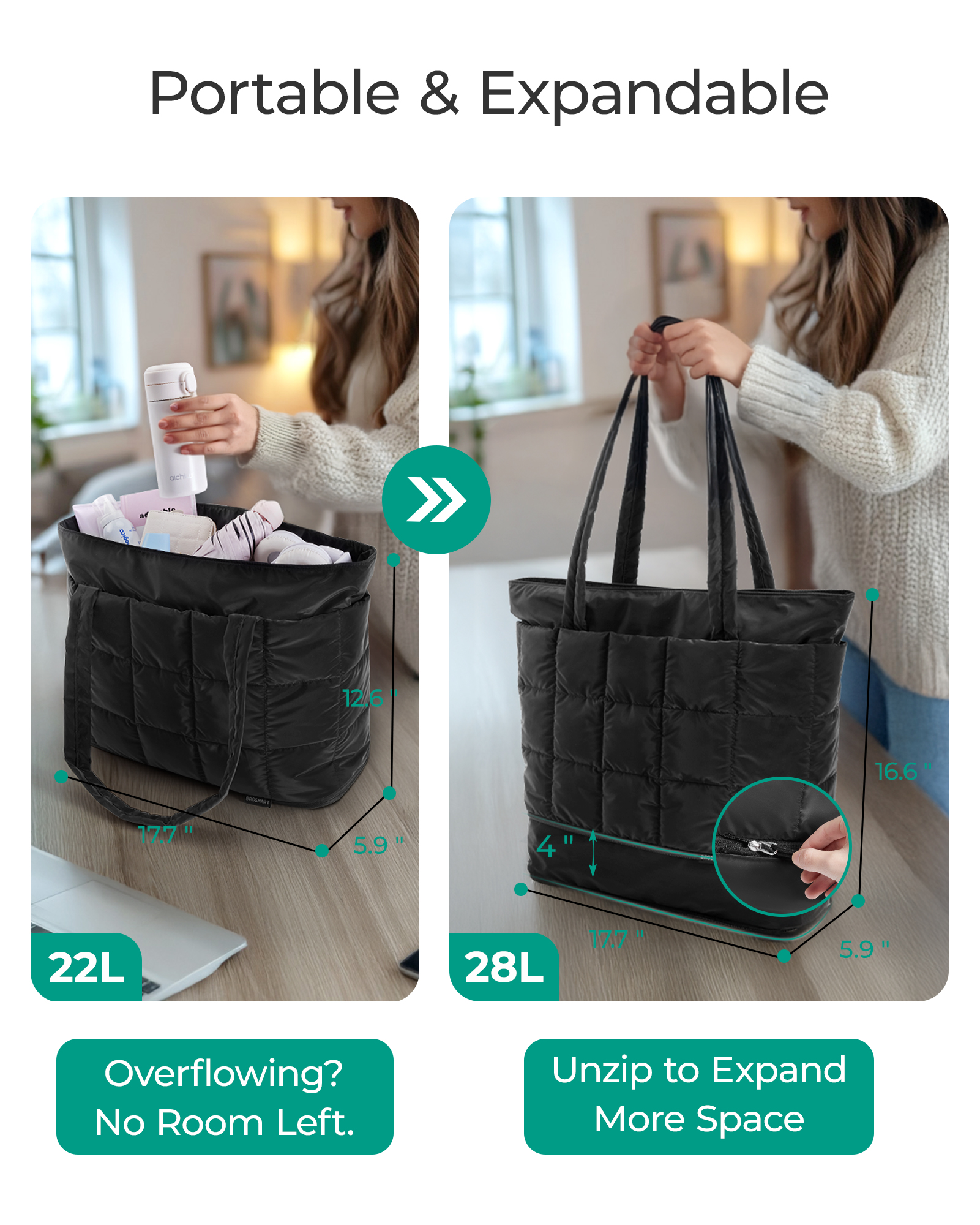 BAGSMART Travel Tote Bag Women - Edc Carry Bag reseña y precio