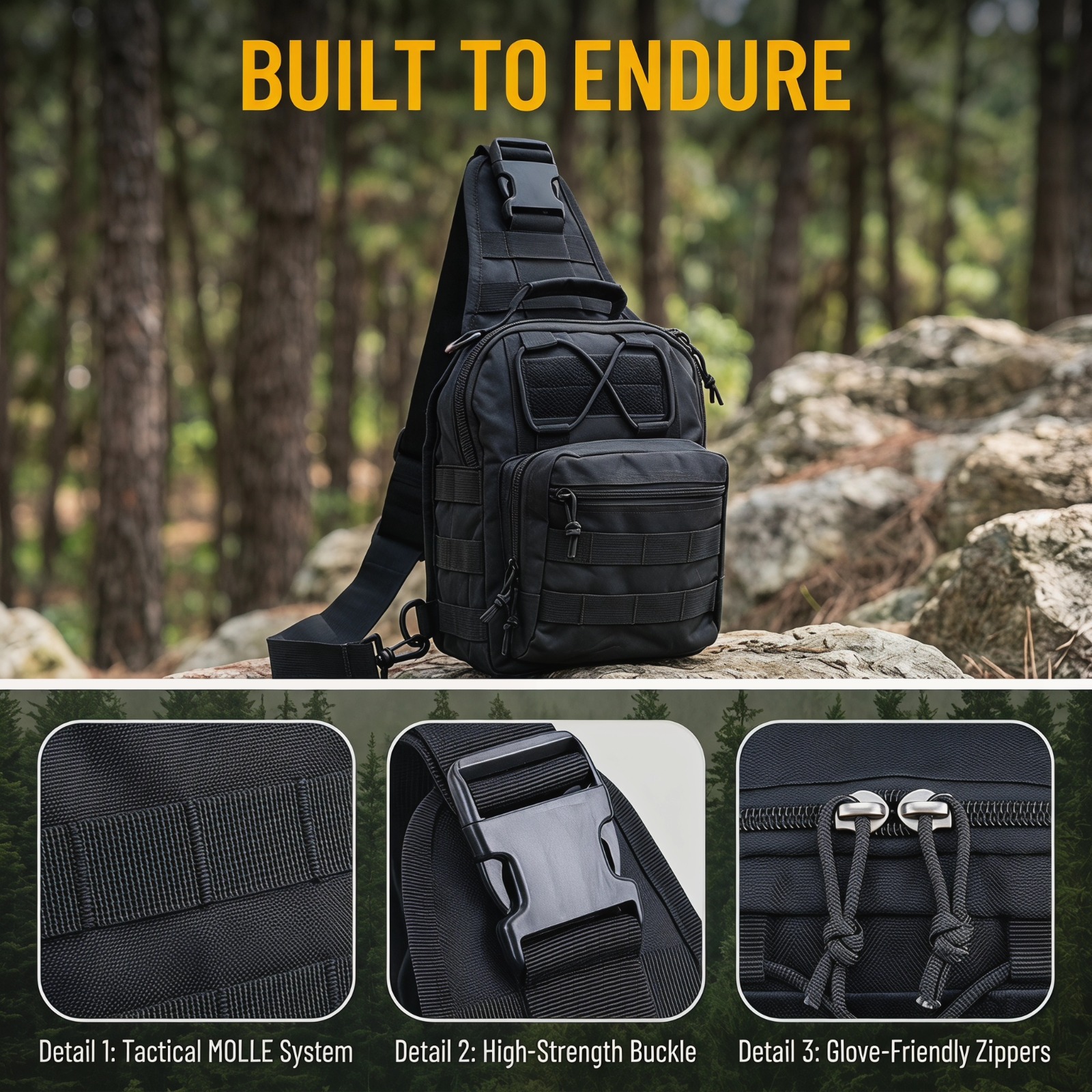 Tactical Sling Chest Pack Dura - Edc Everyday Carry Bag reseña y precio