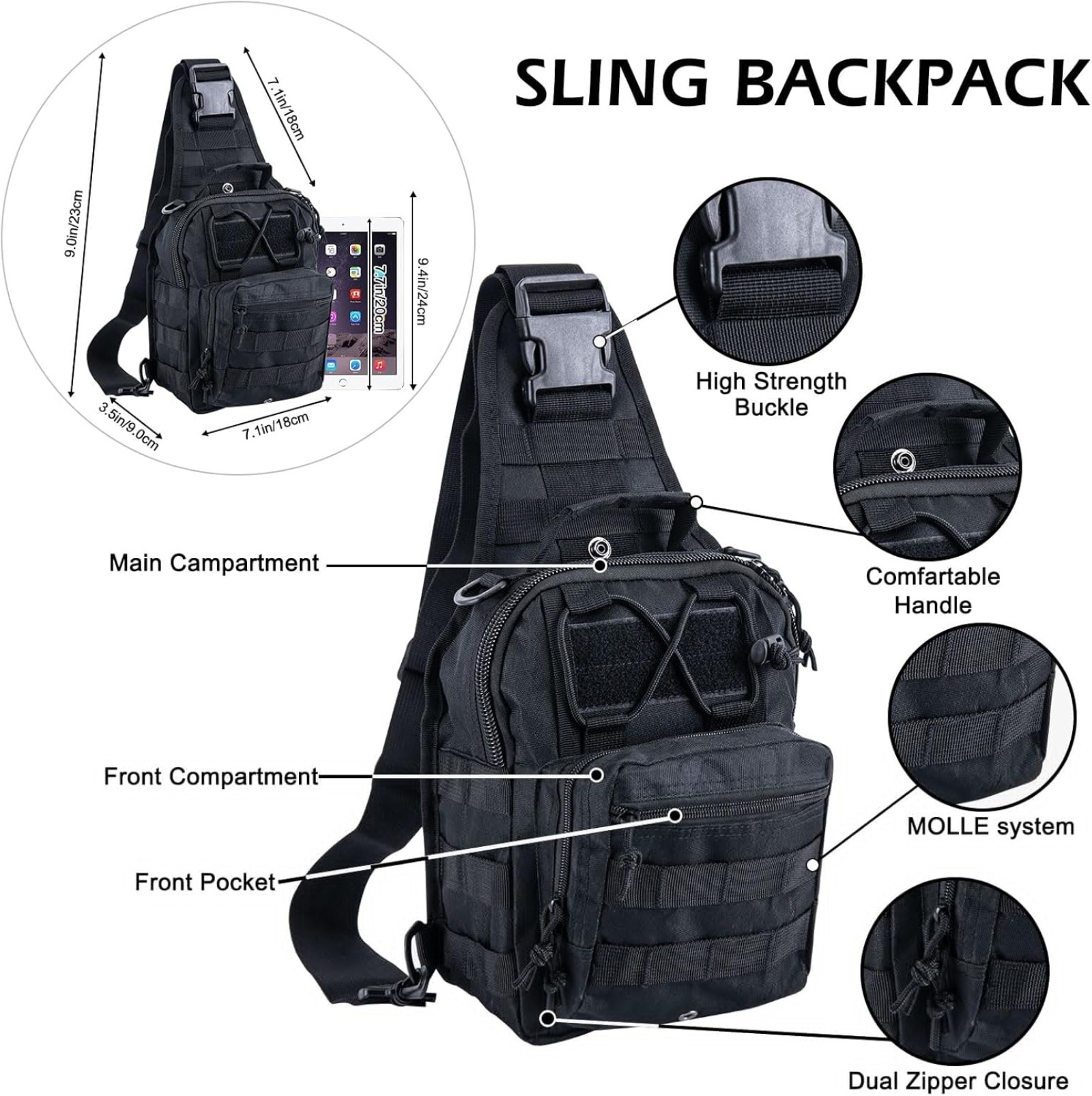 Tactical Sling Chest Pack Dura - Edc Everyday Carry Bag reseña y precio