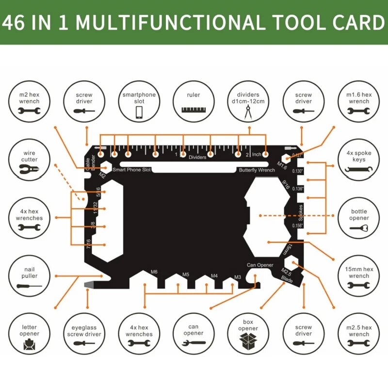 Multi Tool 46 in 1 Credit Card - Multitool Credit Card reseña y precio