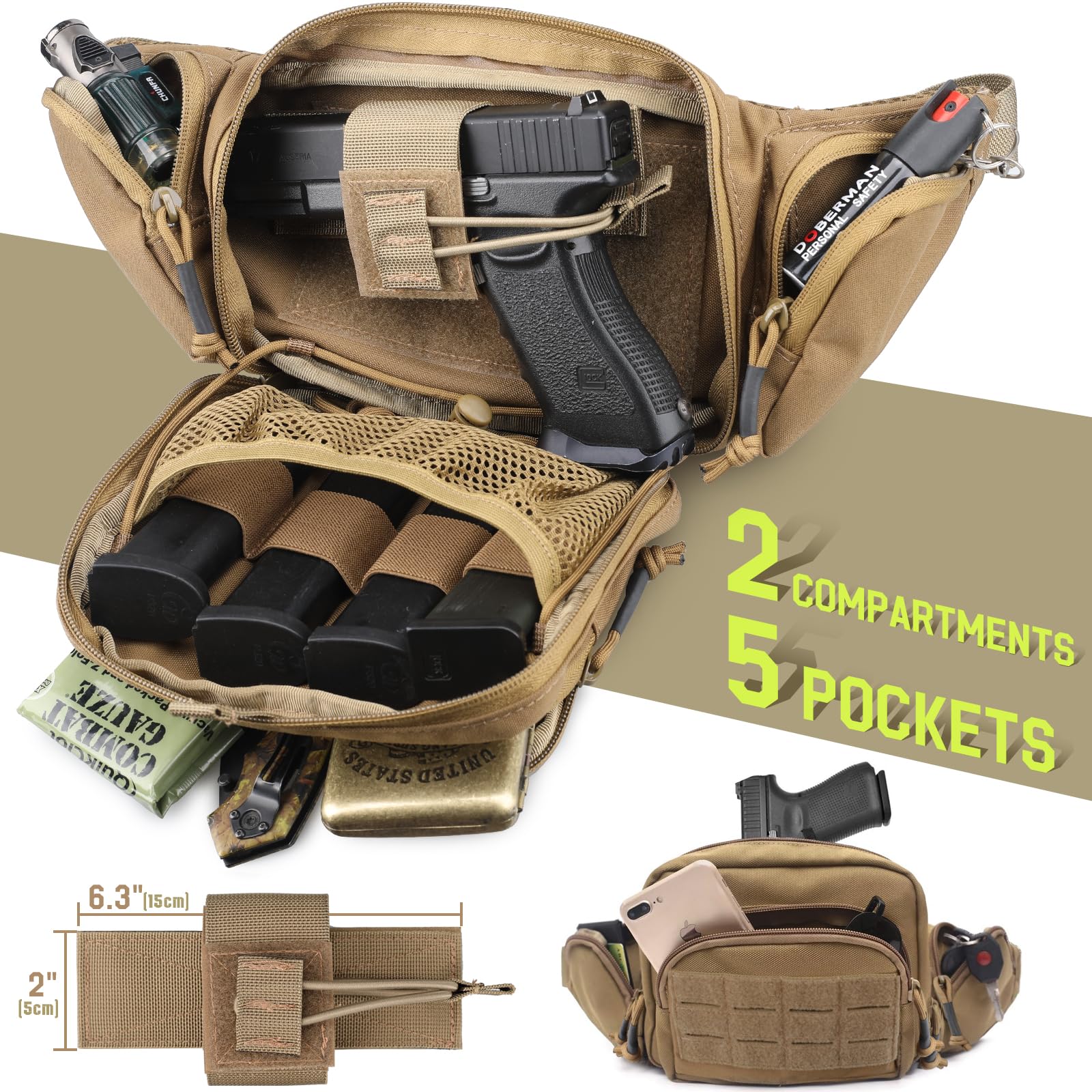 Tactical Concealed Carry Fanny - Edc Concealed Carry Fanny Pack reseña y precio