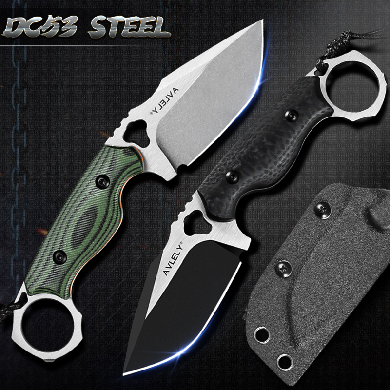 High-hardness DC53 steel strai - Edc Fixed Blade Deep Carry reseña y precio