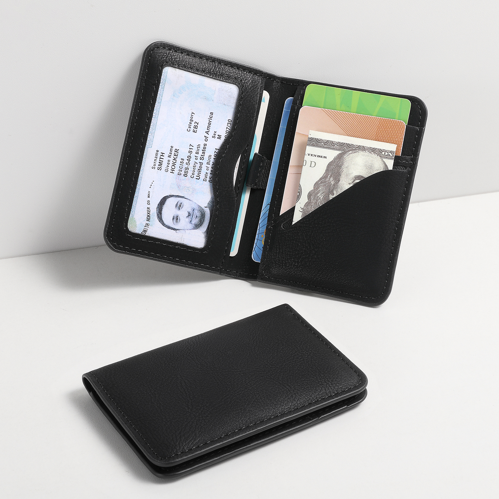 Rfid Blocking Leather Front Po - Edc Carry Card reseña y precio