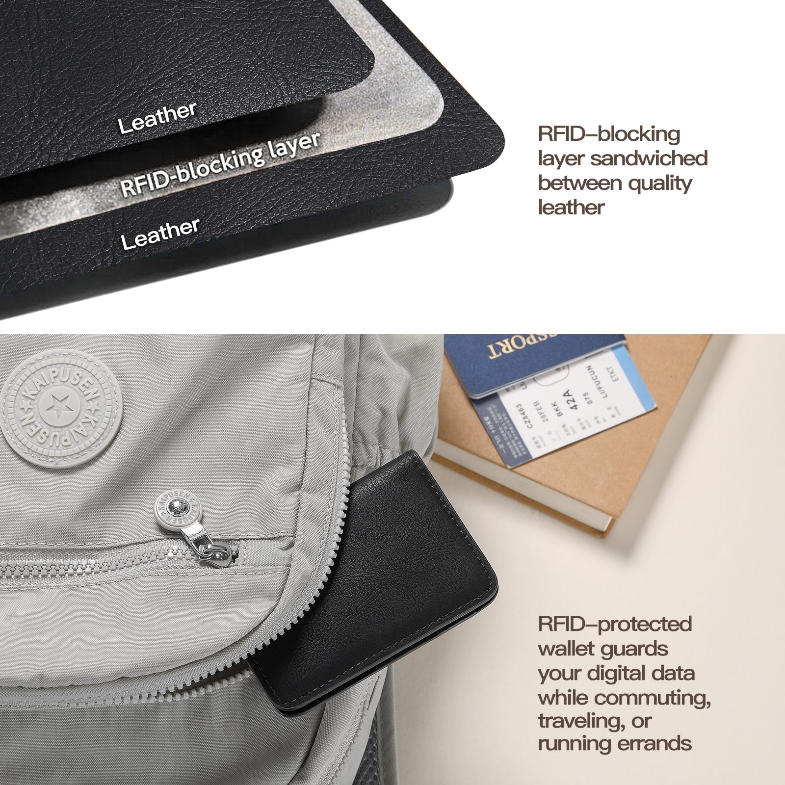Rfid Blocking Leather Front Po - Edc Carry Card reseña y precio