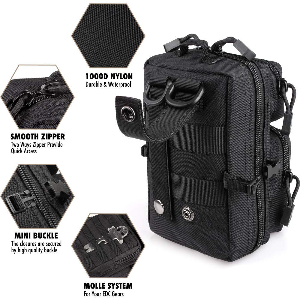 Tactical MOLLE Utility Pouch M - Appendix Carry Edc reseña y precio