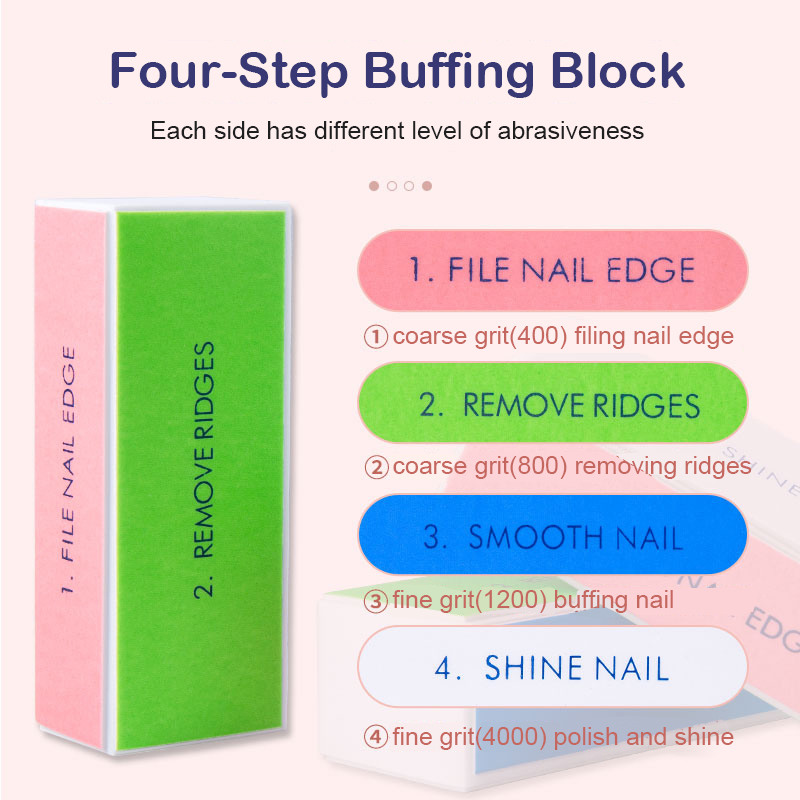 5/10pcs Nail Buffer Block 4 St - Nail File Titanium reseña y precio