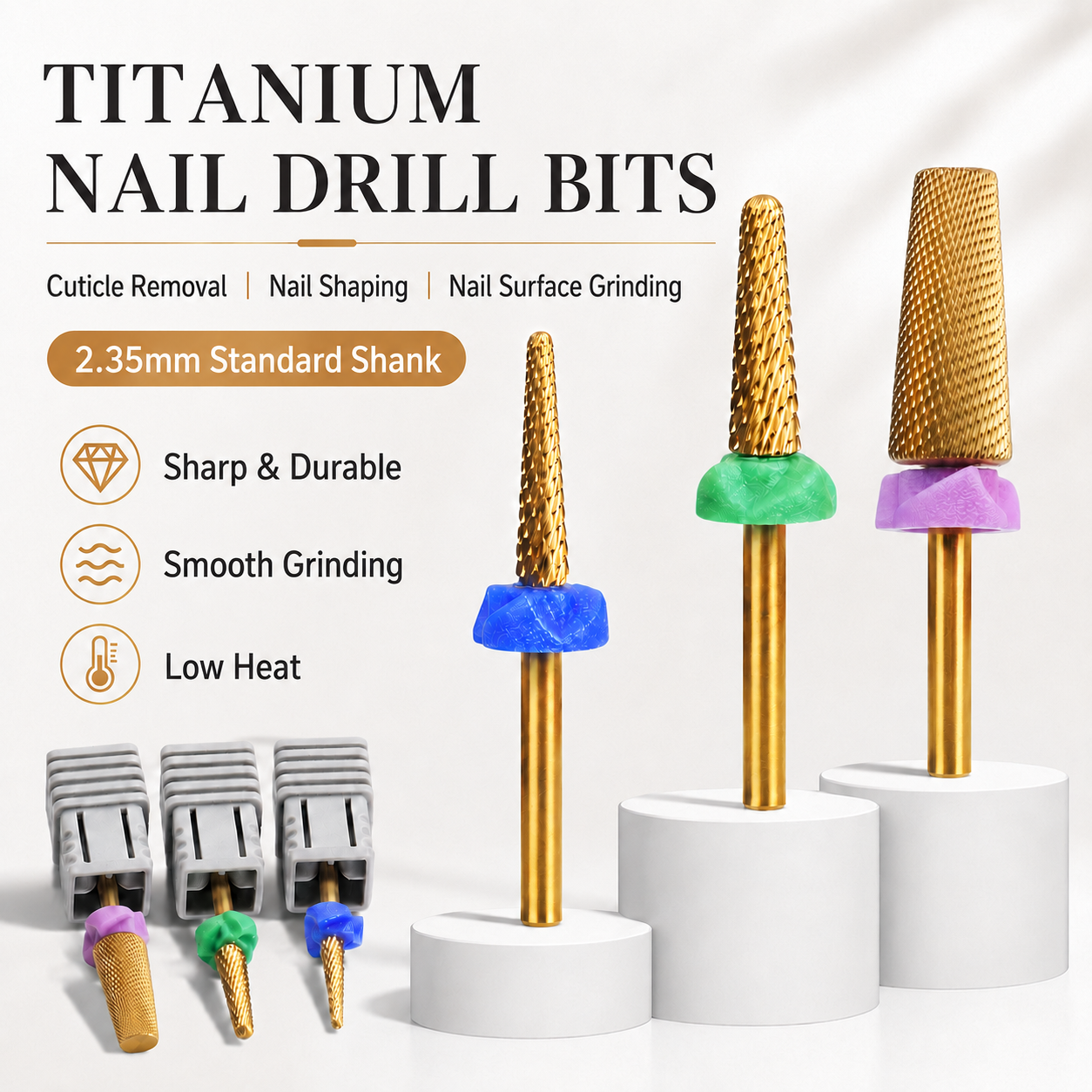 1Pcs Titanium Coated Tungsten  - Nail File Titanium reseña y precio