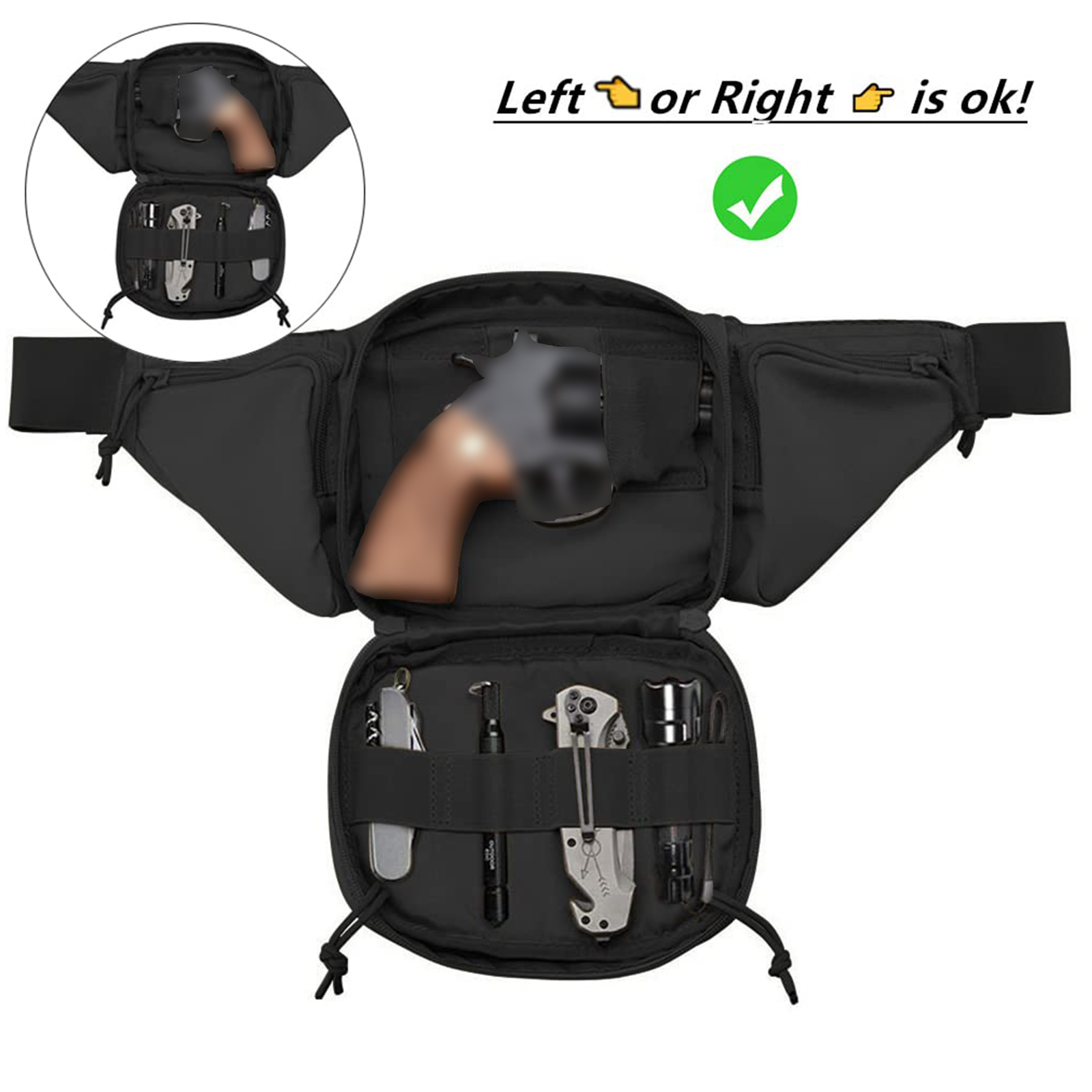 Tactical Fanny Pack Gun Holste - Edc Concealed Carry Fanny Pack reseña y precio